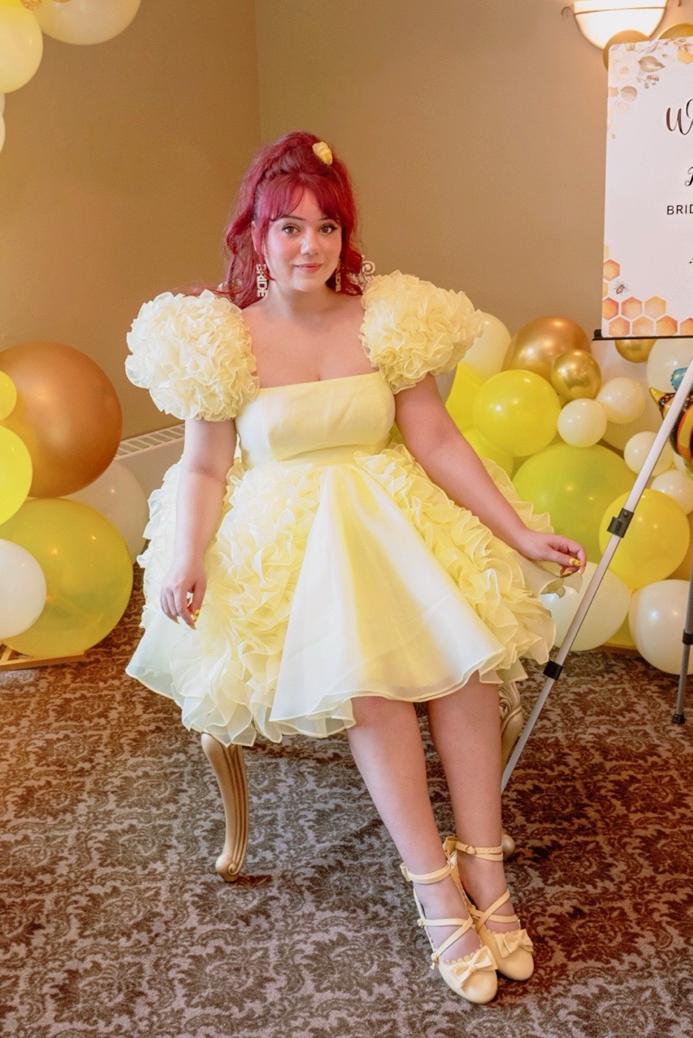 My bridal shower theme was “bride to bee 🐝🍯”, so naturally I wore yellow! Fun fact, yellow is actually my second favorite color behind pink. 

#LTKwedding #LTKparties