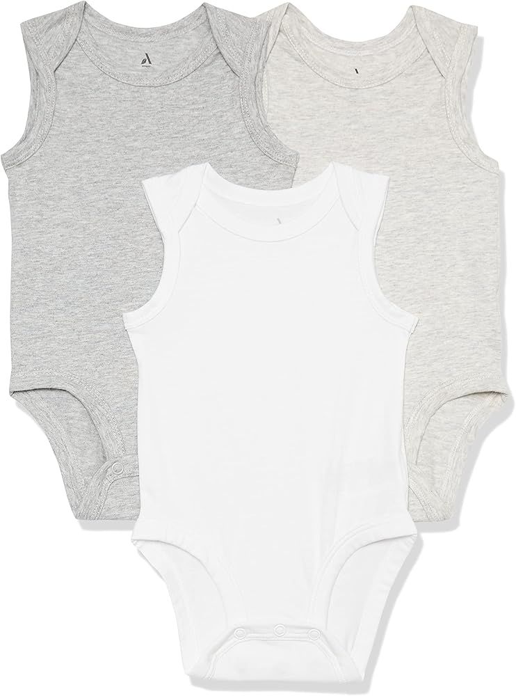 Amazon Essentials Unisex Babies' Cotton Stretch Jersey Sleeveless Bodysuit (Previously Amazon Awa... | Amazon (US)