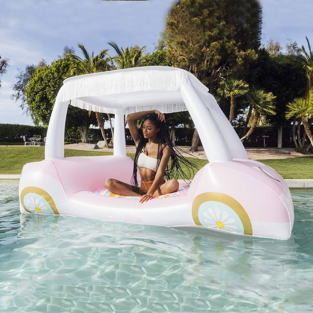 FUNBOY & Malibu Barbie Luxury Inflatable Golf Cart Summer Pool Float - Land or Water Inflatable w... | Amazon (US)