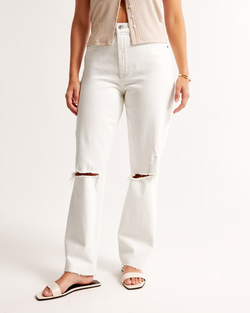 Curve Love Ultra High Rise 90s Straight Jean | Abercrombie & Fitch (US)