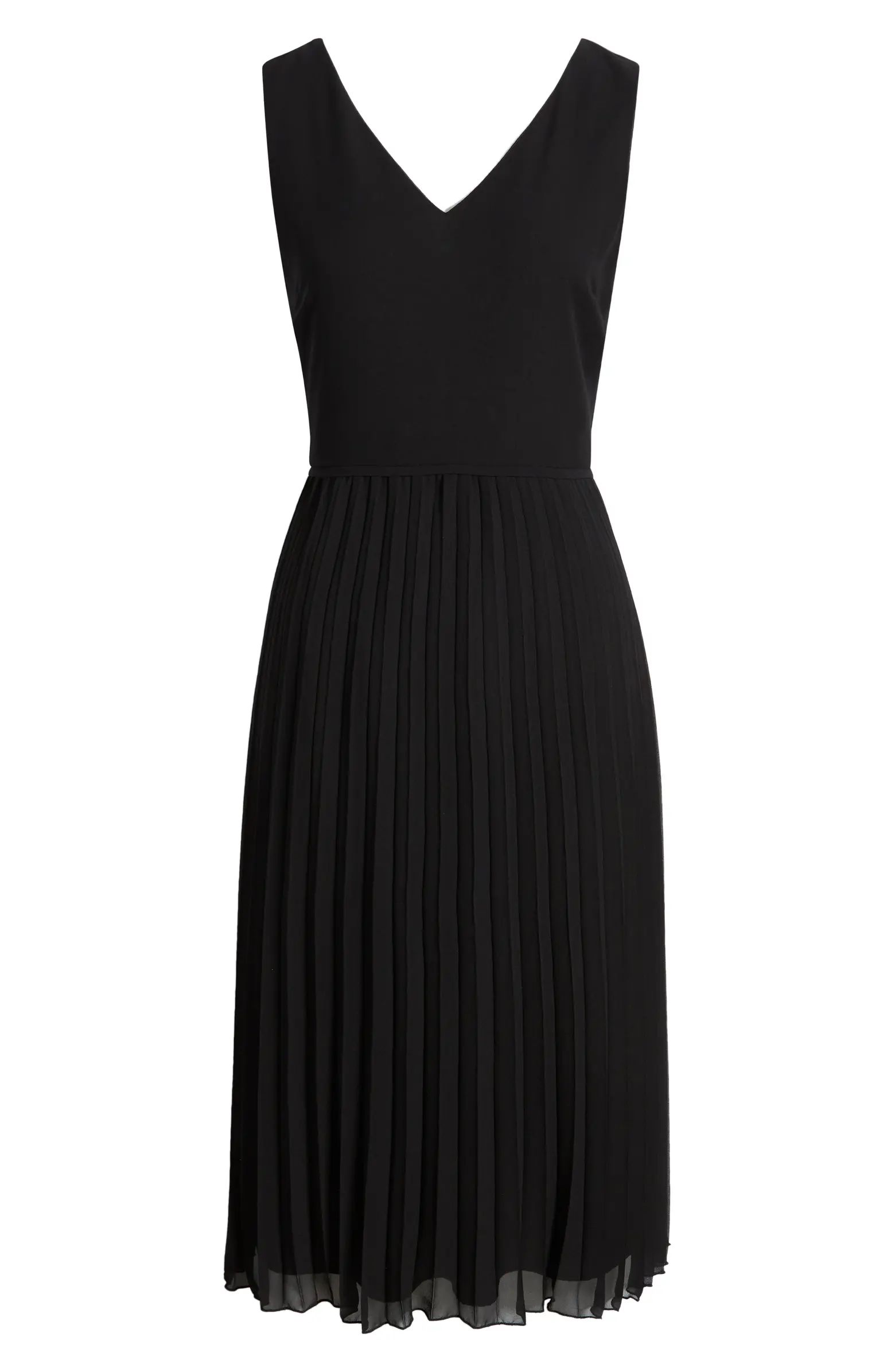Pleated Skirt Sleeveless Dress | Nordstrom