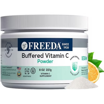 Freeda Buffered Vitamin C Powder – Non-Acidic, Stomach-Friendly Calcium Ascorbate – Kosher, Sugar Free Immune Support, 8 oz | Target