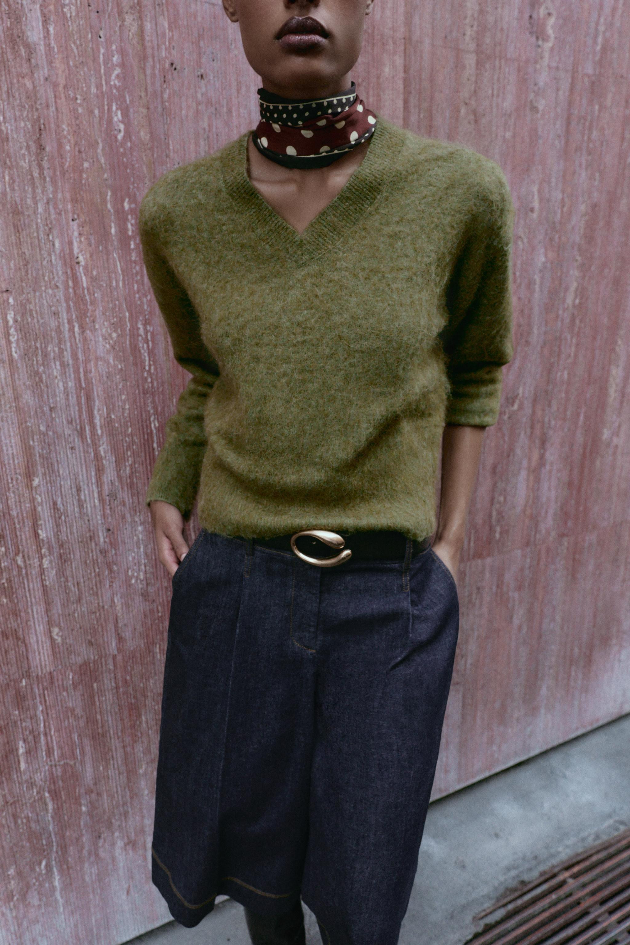 BRUSHED EFFECT KNIT SWEATER | Zara US