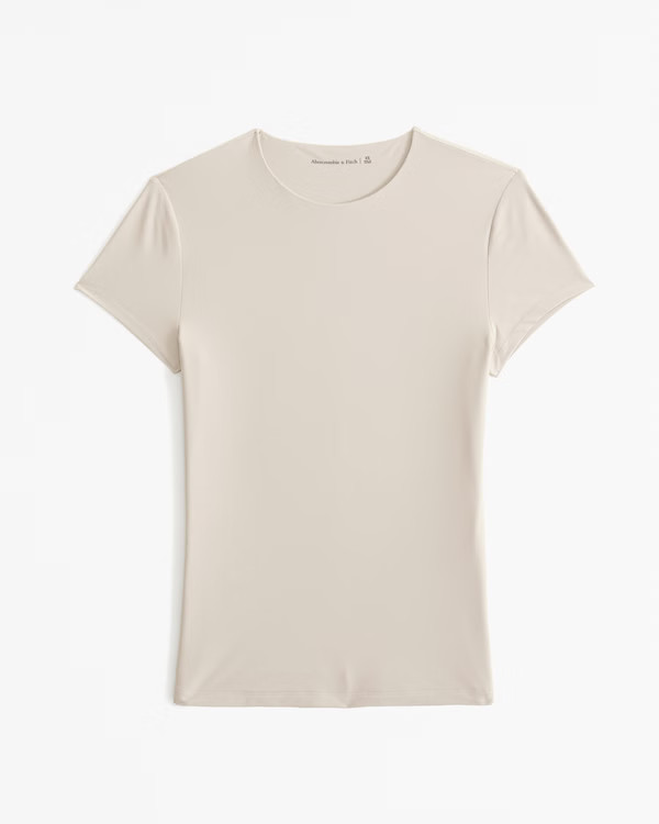 Soft Matte Seamless Tuckable Baby Tee | Abercrombie & Fitch (US)