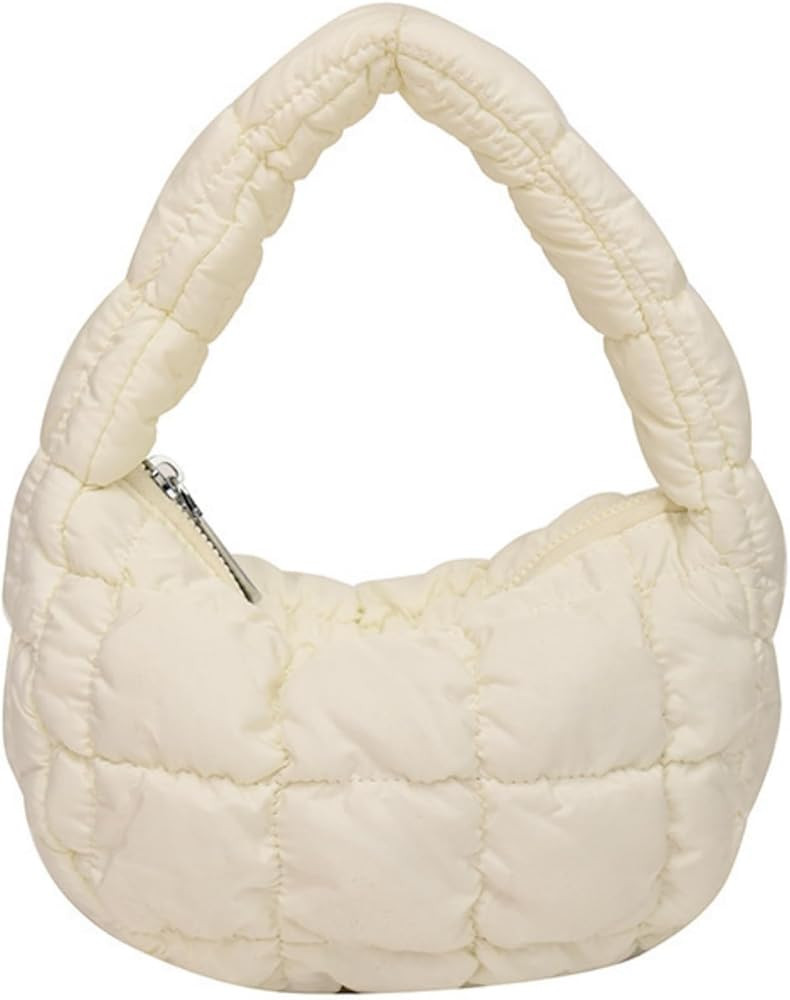 Puffer Bag Women Mini Quilted Cute Bubble Handbag Crescent Wrist Satchel Y2k Purse | Amazon (US)
