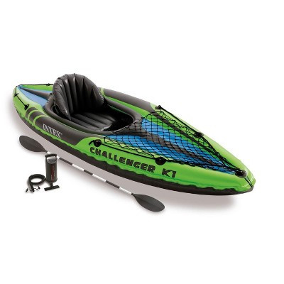 Intex Challenger K1 1-Person Inflatable Sporty Kayak + Oars And Pump | 68305EP | Target