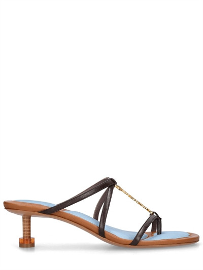 45mm les sandales pralu leather sandals - Jacquemus - Women | Luisaviaroma | Luisaviaroma