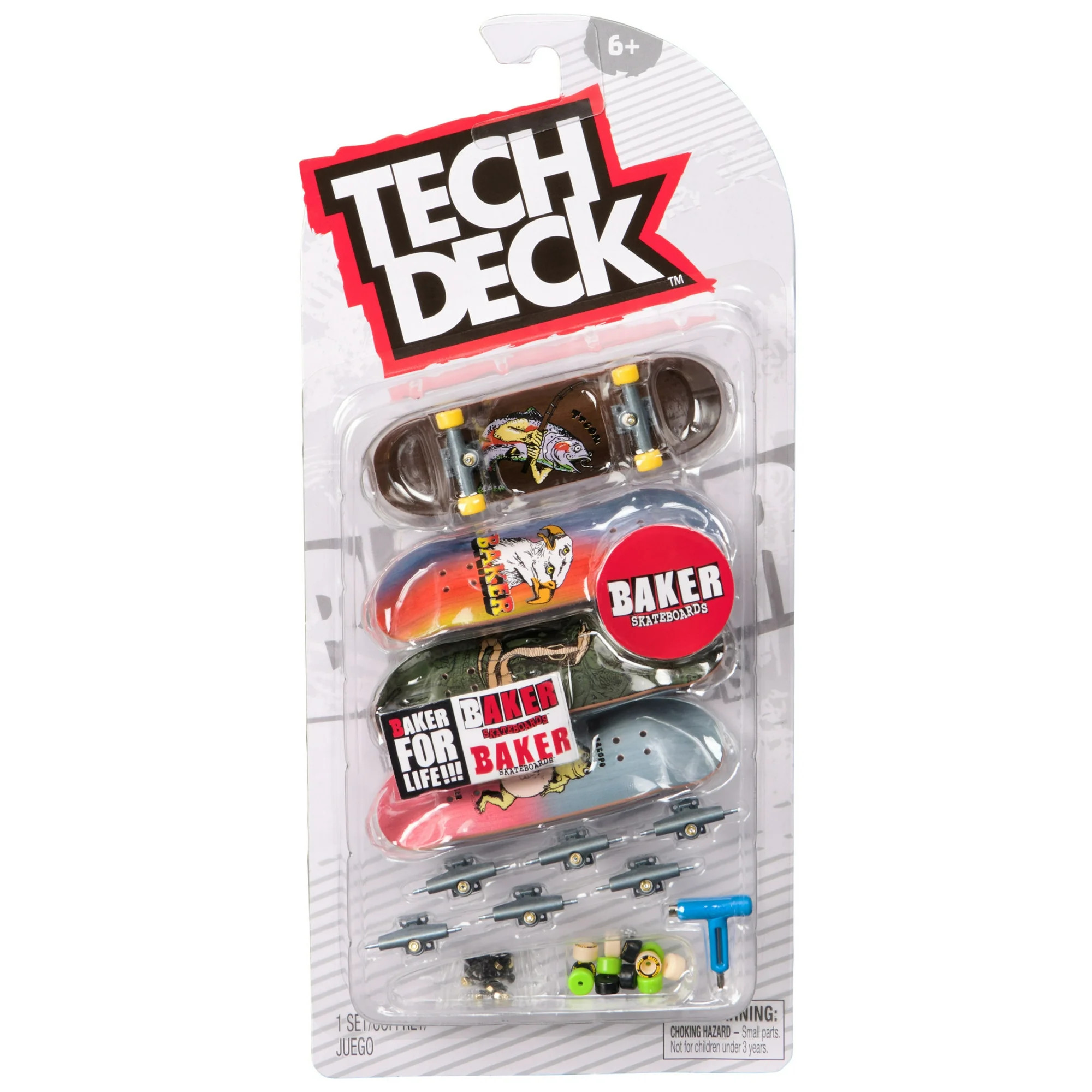 Tech Deck, Ultra DLX Fingerboard 4-Pack, Baker Skateboards - Walmart.com | Walmart (US)