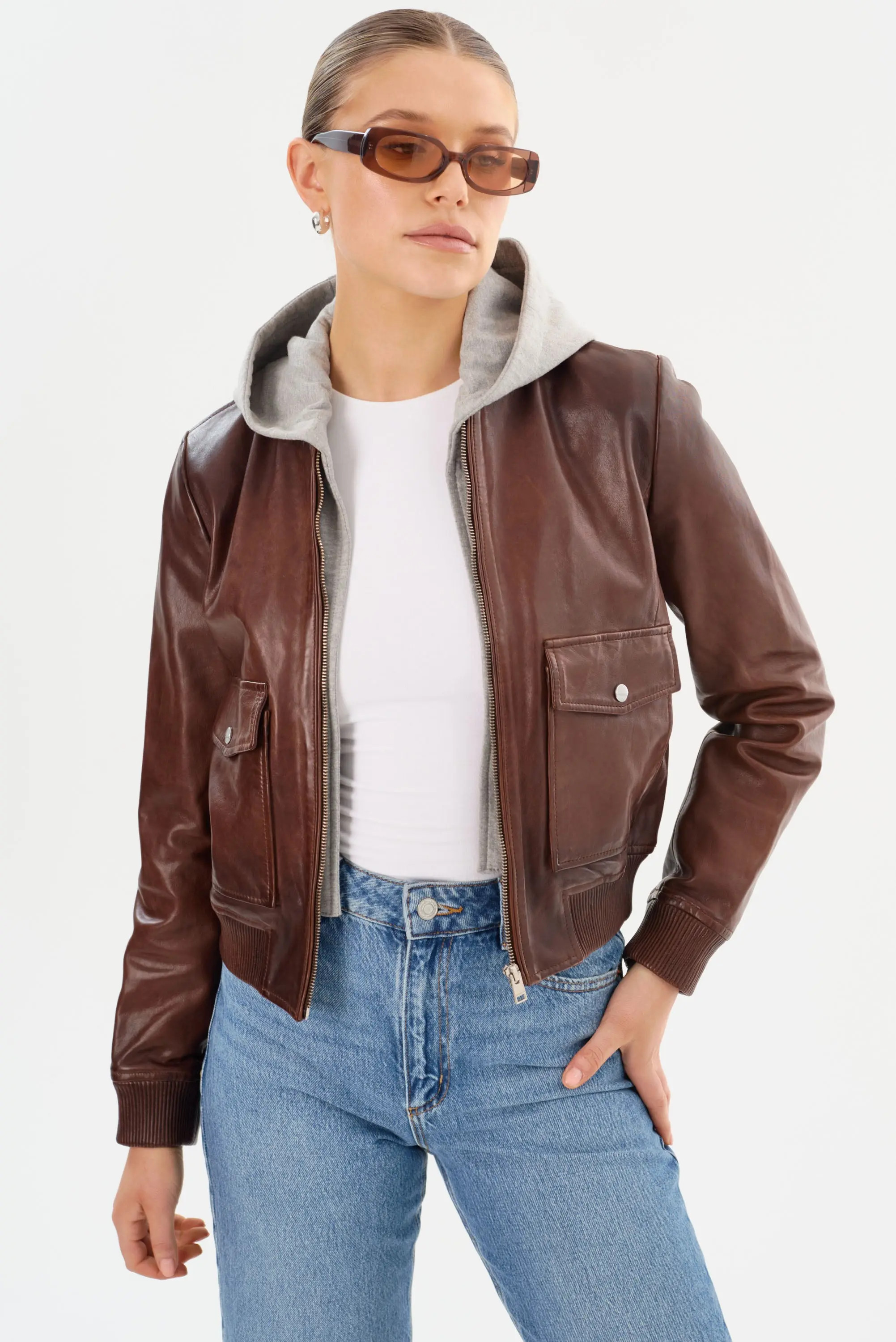 CANDACE | Leather Bomber Jacket (Women) | Nordstrom | Nordstrom