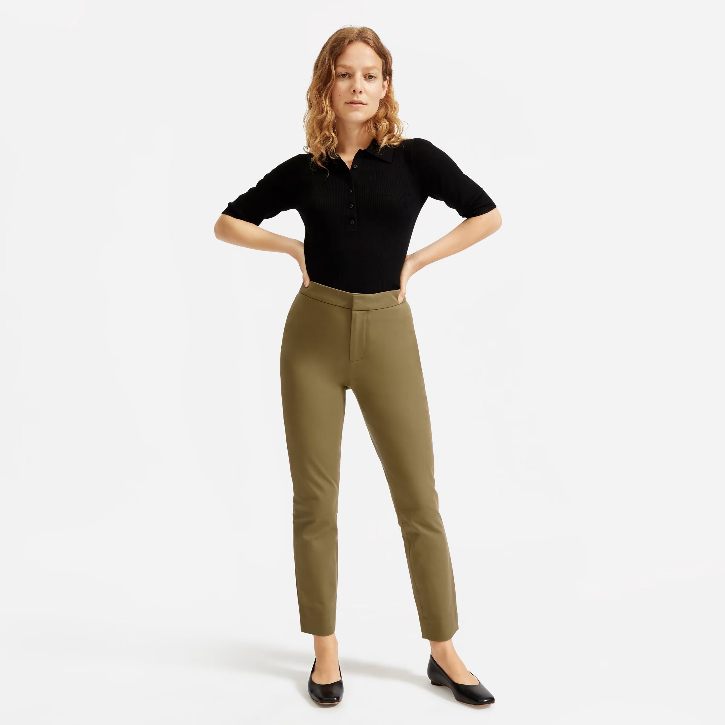 The Fixed-Waist Stretch Cotton Pant | Everlane