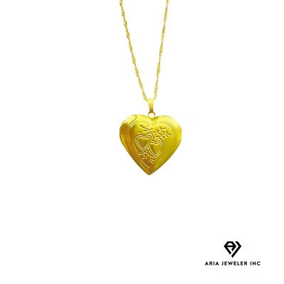 Aria Jeweler Inc Gold Chain with Heart Locket | Target