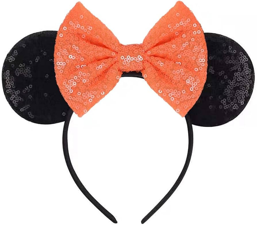Seamoy Sequin Minnie Ears Headband, Mickey Ears, Park ears Princess, Sparkle Rose Gold Classic Re... | Amazon (US)