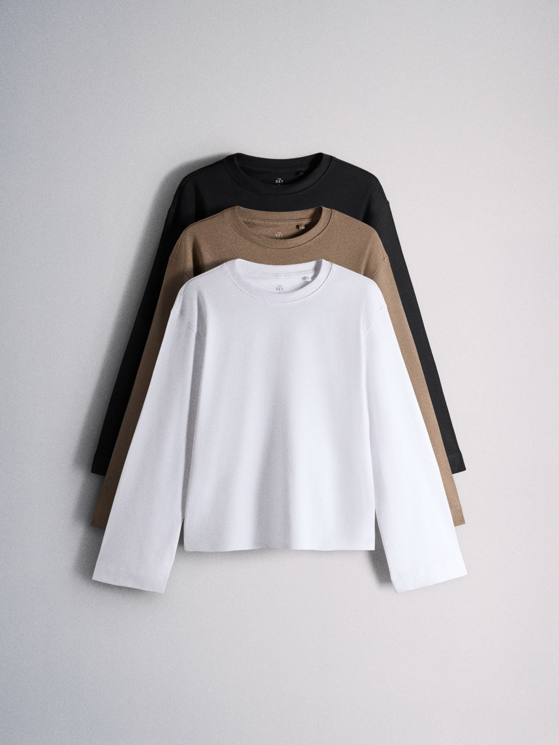 The Set The Set 3 Pack Heavyweight T-Shirts Neutral/Black/White | Next EU