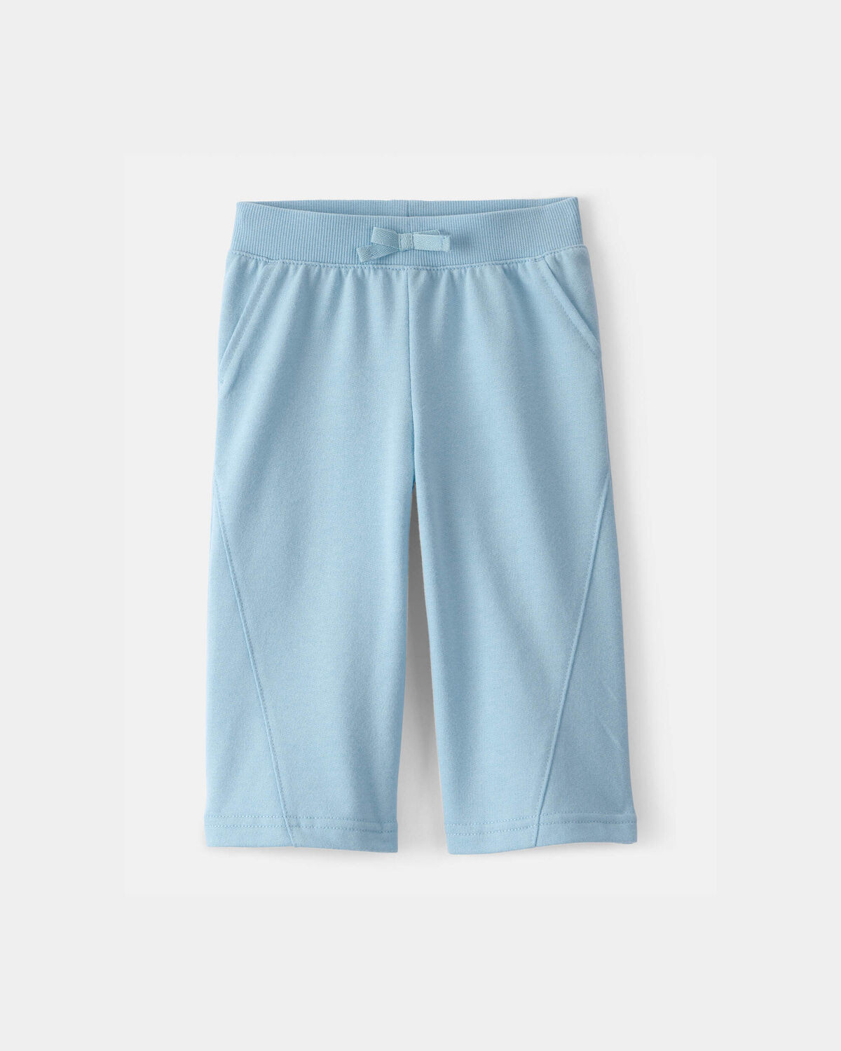 Baby Girl French Terry Wide-Leg Active Pants - Blue | Carter's Inc