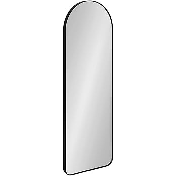 Kate and Laurel Zayda Round Arch Full-Length Framed Wall Mirror, 16 x 48, Black, Metal Minimalist... | Amazon (US)