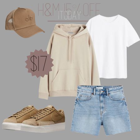 15% off H&M! I have that sweatshirt in every color! They run large. I size down on sneakers because I am between sizes. The rest tts :)

#h&m #hoodie #sale #nike #sneakers #blazers #platform #platformsneakers #neutralcolors #shorts #jean #jeanshorts #aloyoga

#LTKsalealert #LTKstyletip #LTKunder100