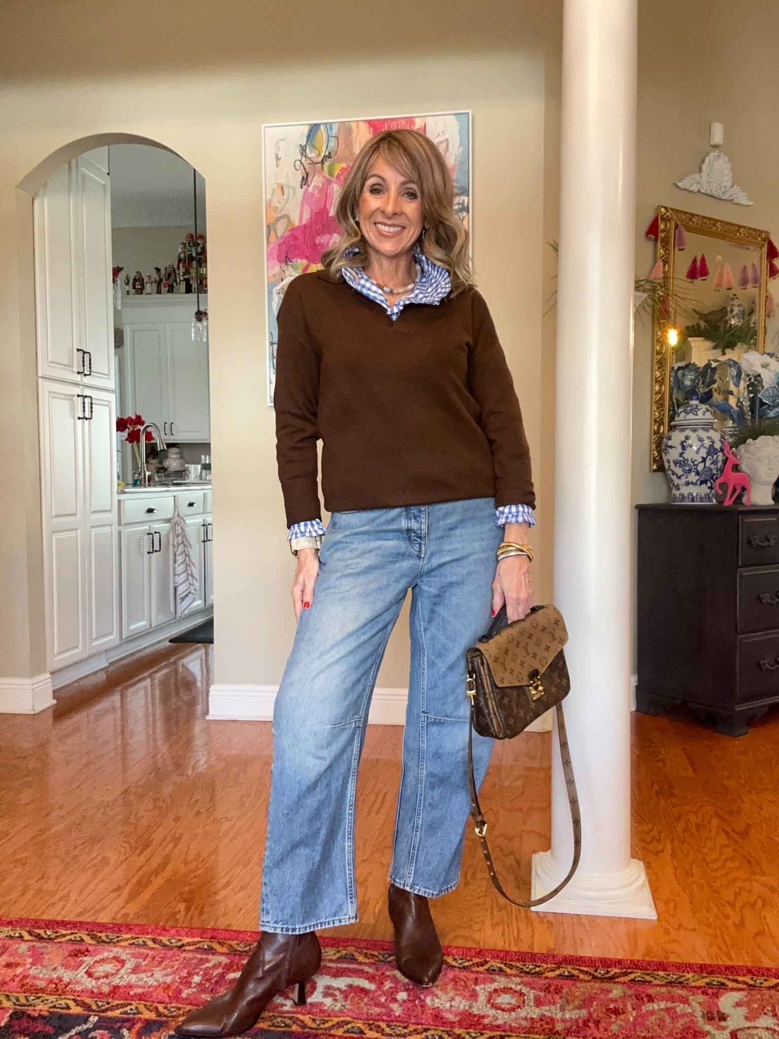 I love pairing blue and brown. Kind of unexpected I. The best way!

#LTKootd #LTKFindsUnder50 #LTKSaleAlert