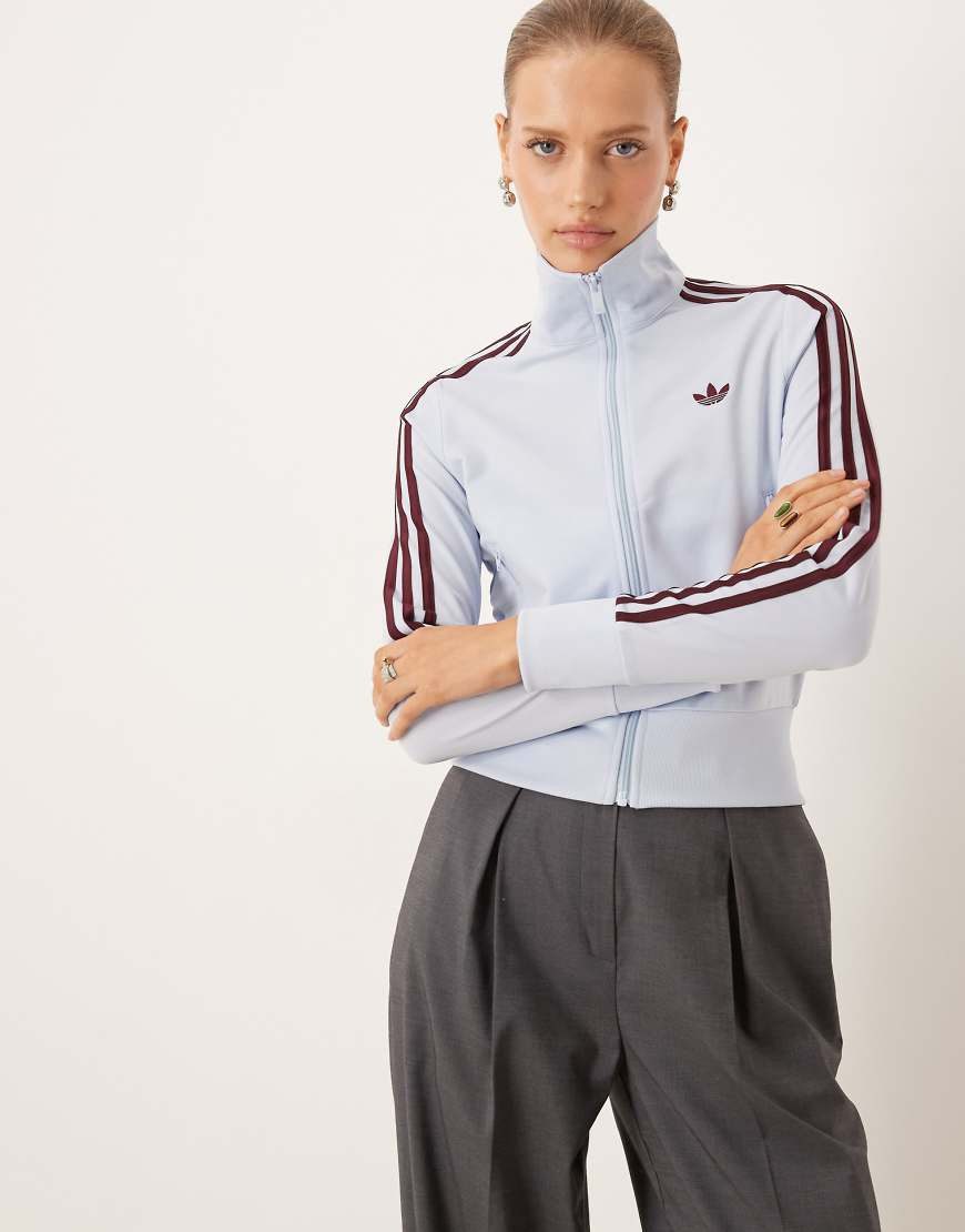 adidas Originals Classic Firebird track top in blue and maroon | ASOS (Global)