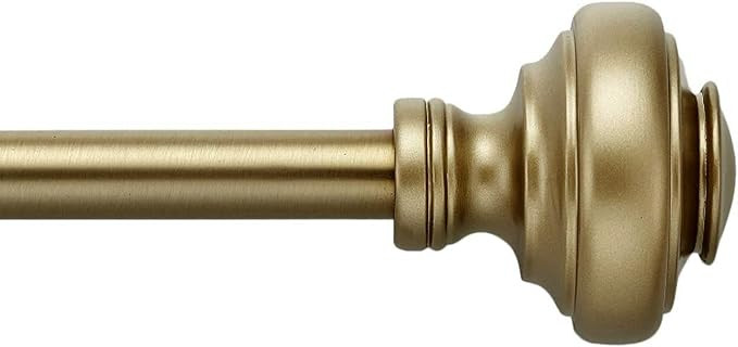 MODE Simplicity Collection 5/8" Diameter Curtain Rod Set with Doorknob Curtain Rod Finials and St... | Amazon (US)