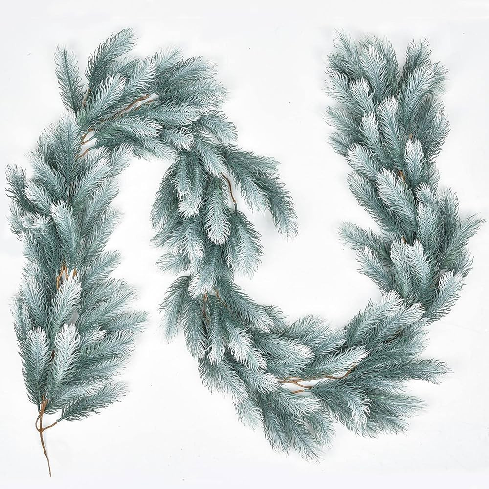 6Ft Christmas Pine Garland, Christmas Greenery Garland Realistic Cedar Artificial Cypress Garland... | Amazon (US)