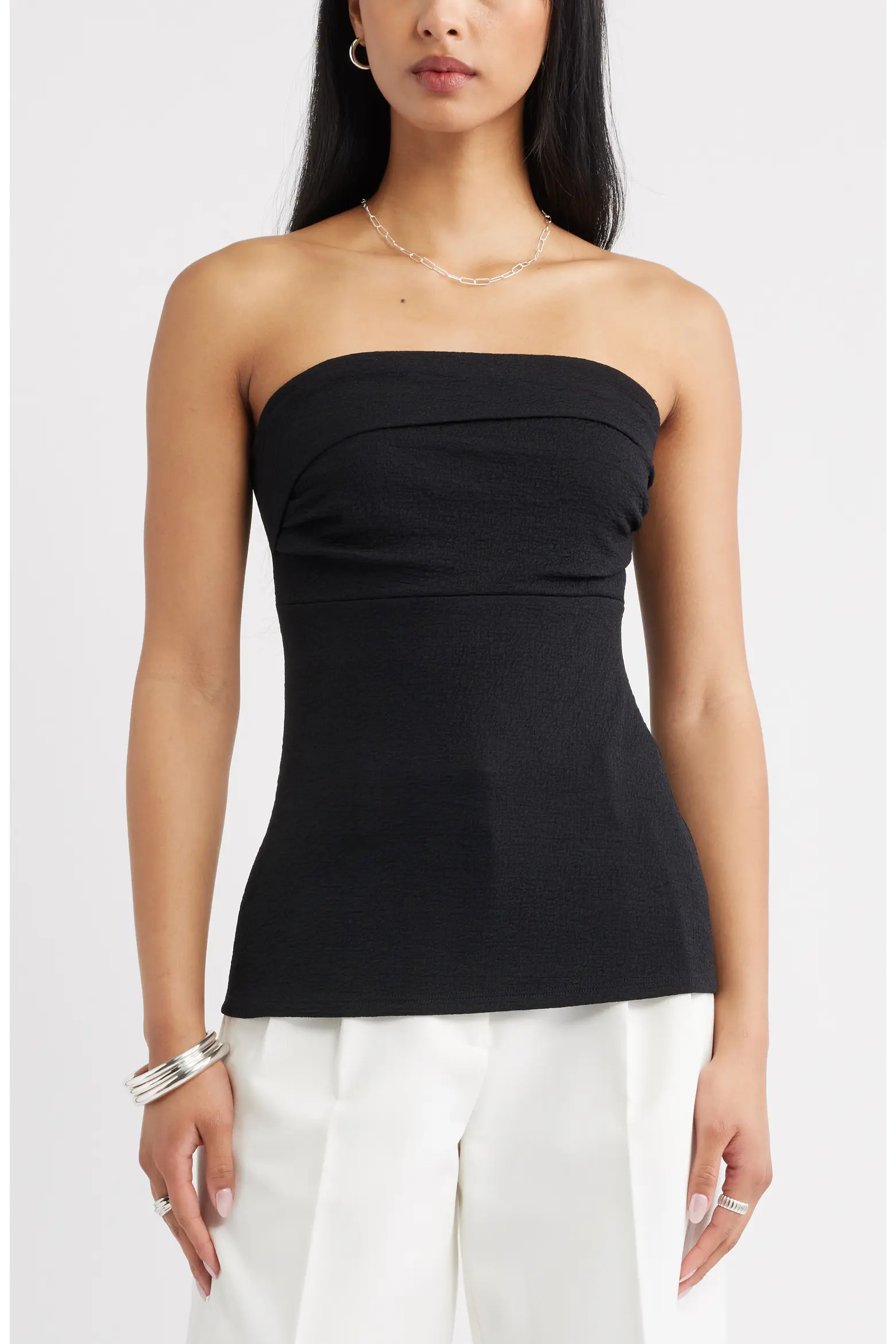 Puckered Crepe Bandeau Top (Women) | Nordstrom | Nordstrom