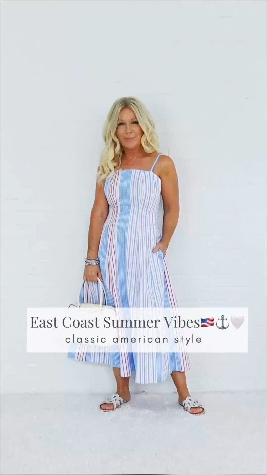 East Coast Summer Vibes = Classic American Style 🇺🇸⚓️🤍

I’m a fashion creator with over a million followers and I’ve helped thousands of women feel more confident in both their style AND their wellness.

⚓️Think Nantucket. Martha’s Vineyard. Cape Cod. The Jersey Shore.
🤍Crisp whites. Coastal blues. Linen textures. Timeless stripes.

The kind of effortless style that feels polished, relaxed, and quietly expensive without trying too hard.

🇺🇸This is classic American summer style: ✔️ breezy button-downs ✔️ white denim ✔️ woven textures ✔️ relaxed tailoring ✔️ timeless pieces that always feel elevated

It’s the energy of: sun-faded hydrangeas, beach clubs, sailboats, seafood dinners, and cool ocean air at sunset.

Elegant without being fussy. Relaxed without looking sloppy. And timeless without feeling boring.

🌿Wellness is the foundation. Style is the expression. 🤍

Valarie

#FashionOver50 #summeroutfit #summeroutfits   #StyleOver50 #summerstyle

#LTKSeasonal #LTKOver40 #LTKPetite