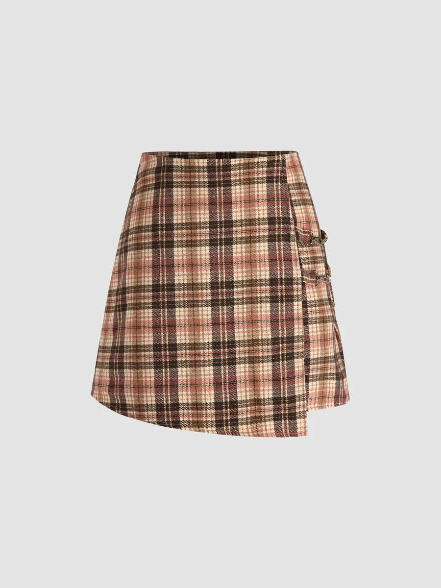 Plaid Pattern Mini Skirt | Cider