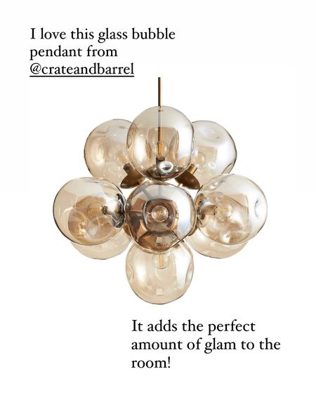 Love this glass bubble pendant for adding a little glam to your dining room, bedroom or home office! 

#lighting #pendant 

#LTKStyleTip #LTKSaleAlert #LTKHome