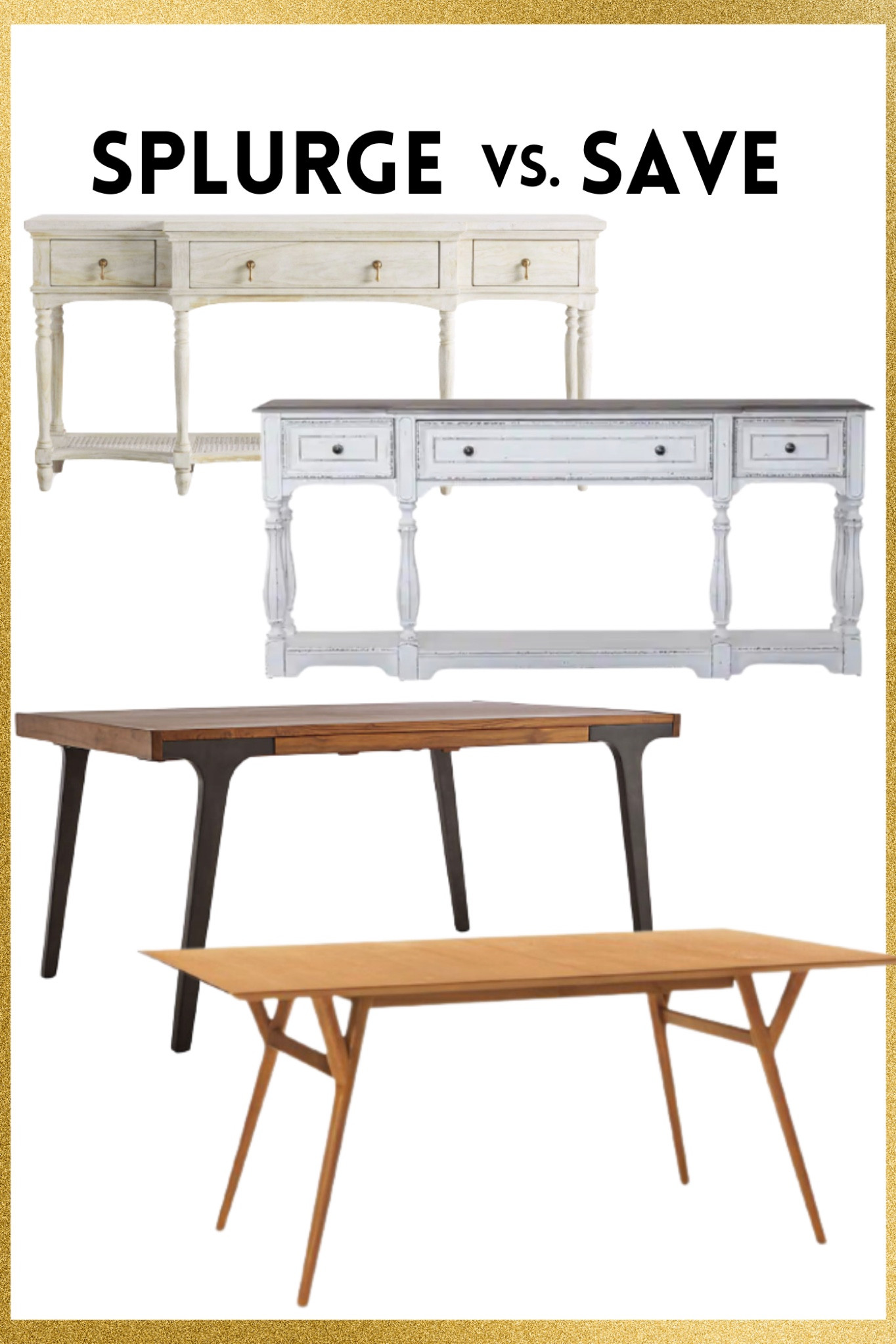 Looking to splurge? Looking to save? Gotcha covered either way 😜 Here’s some cute tables to add to your beautiful home! I love my console table and my breakfast nook table! ☺️

#LTKhome