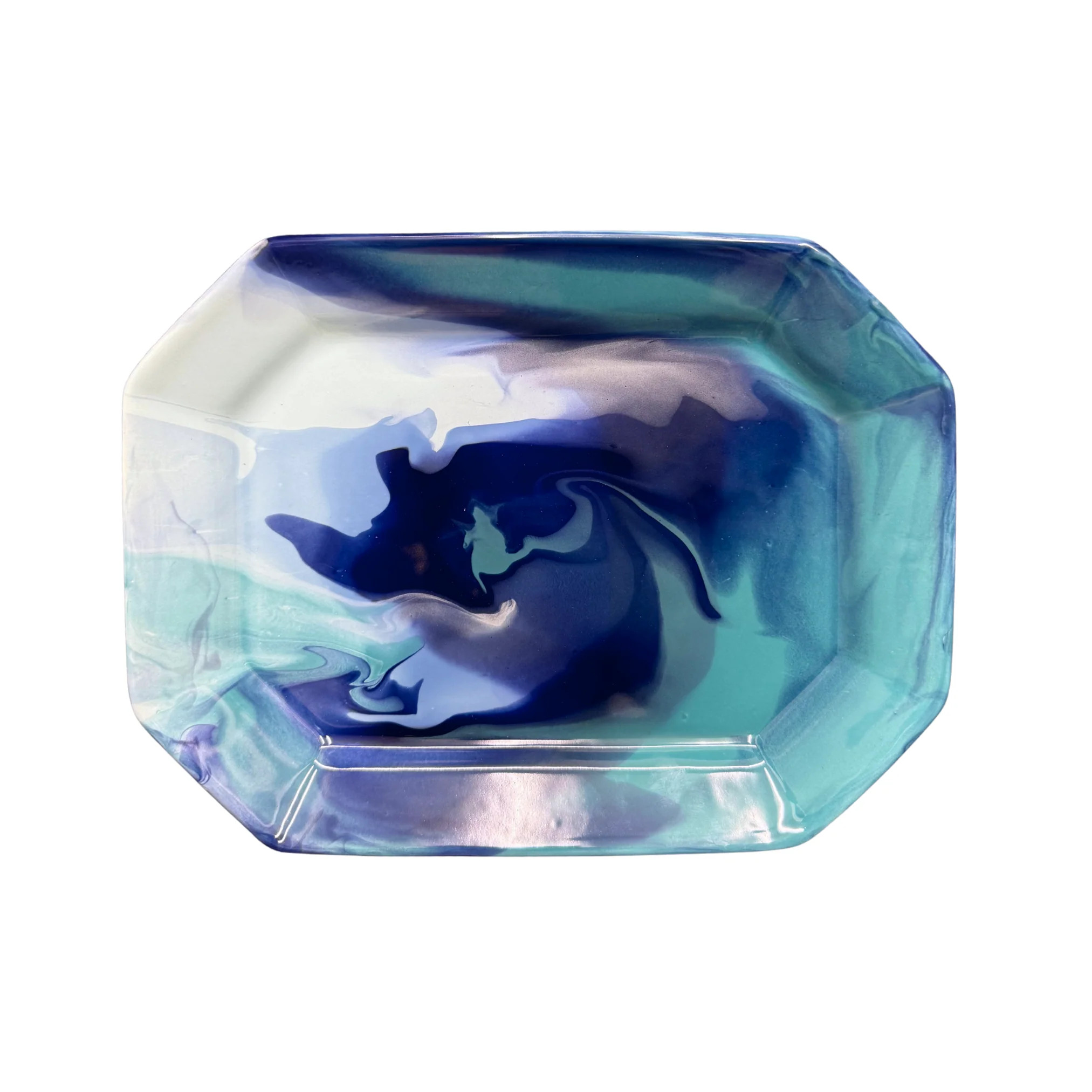 Paul Schneider Handmade Ceramic Tray, Blue Geode | Paloma & Co.