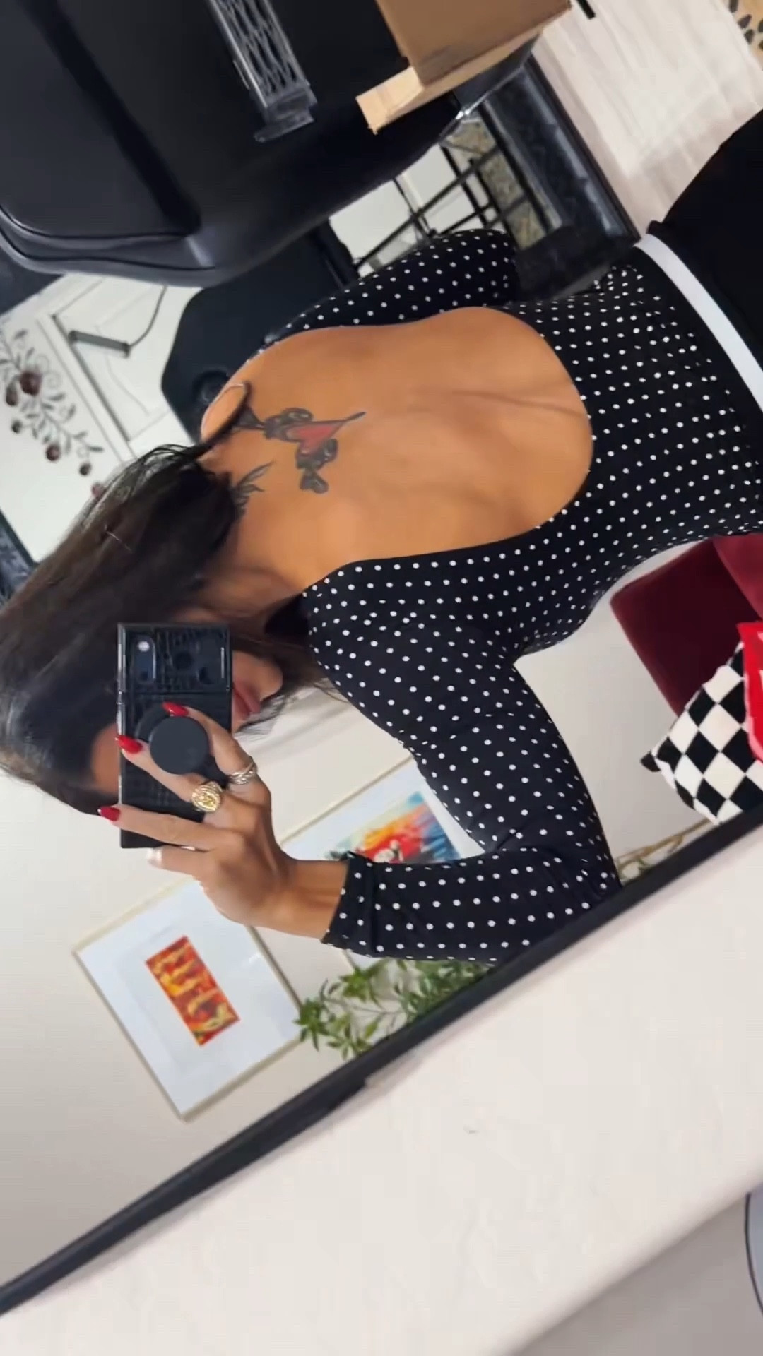This bodysuit comes in so many colors. There is no built i. Bra but it does fit pretty tight. I just wear cakes nipple covers underneath  

Polkadots
Women’s bodysuit
Women’s long sleeve bodysuit
Women’s casual outfit
Women’s backless tops

#LTKgrwm #LTKWorkwear #LTKootd
