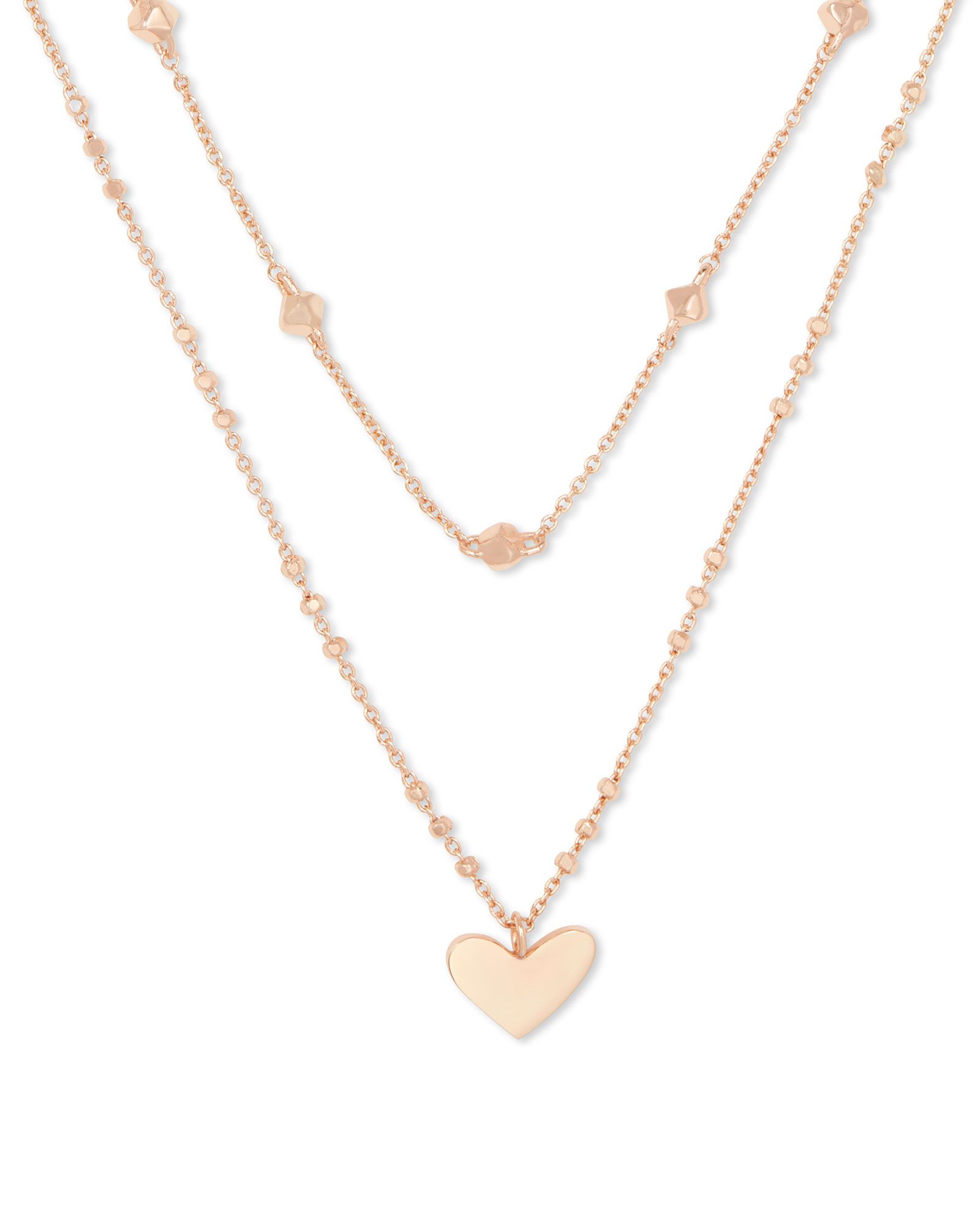 Ari Heart Multi Strand Necklace in Gold | Kendra Scott