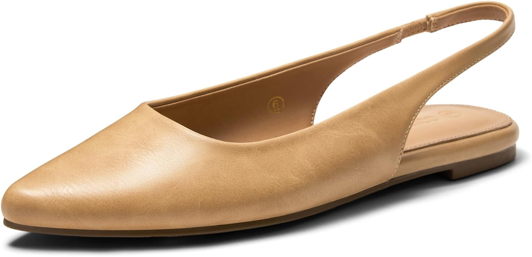 Coutgo Womens Slingback Flats Pointed Closed Toe Ballet Flats Comfortable Slip On Work Dress Shoe... | Amazon (US)