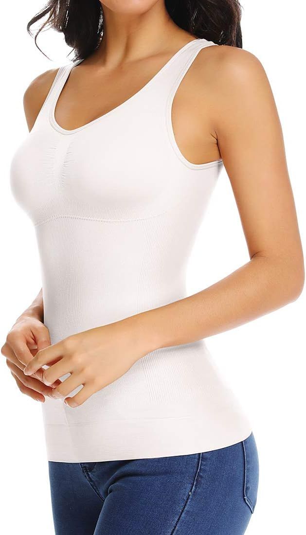 JOYSHAPER Women's Cami Shaper Tummy Control Padded Bra Camisole Cami Seamless Compression Tank To... | Amazon (US)