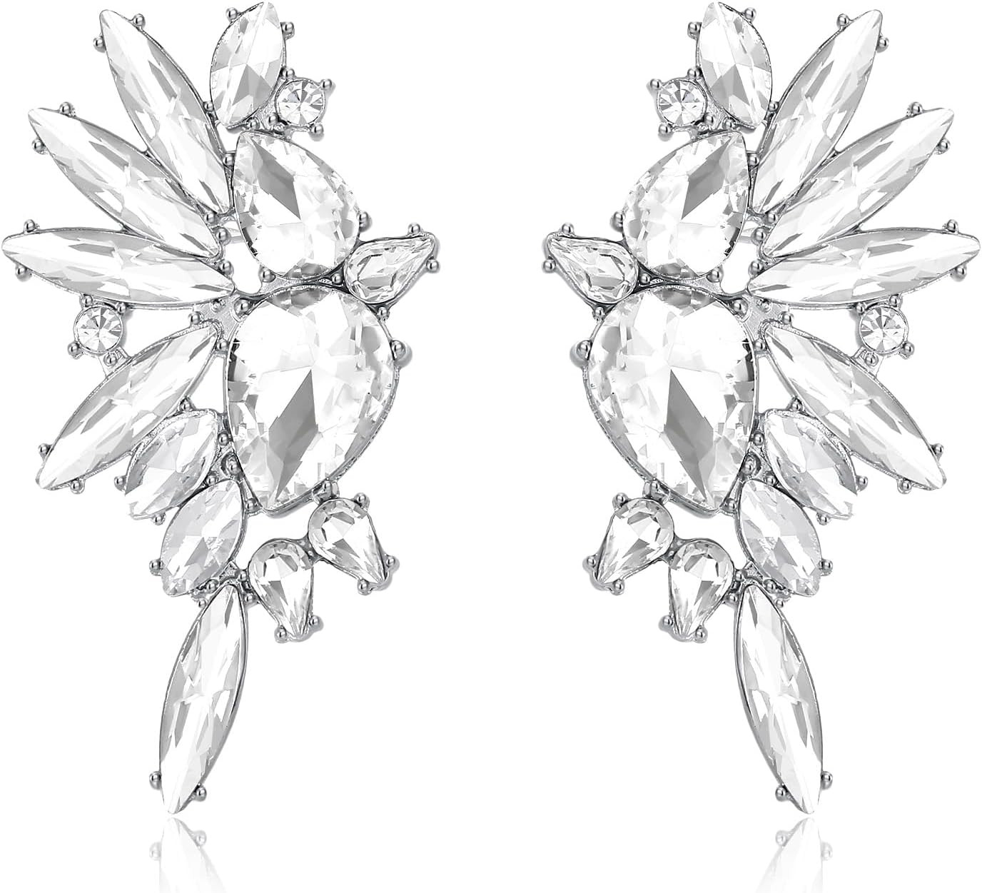 Vintage Rhinestone Statement Earrings for Women | Amazon (US)