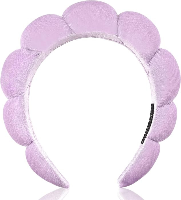 Ayesha Spa Headband for Women, Sponge Headband, Soft Hairband, Makeup Headbands (Purple) | Amazon (US)