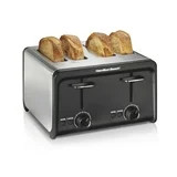 Hamilton Beach 4-Slice Toaster, Wide Slots, Bagel Function, Toast Boost, & Crumb Tray, Stainless ... | Walmart (US)