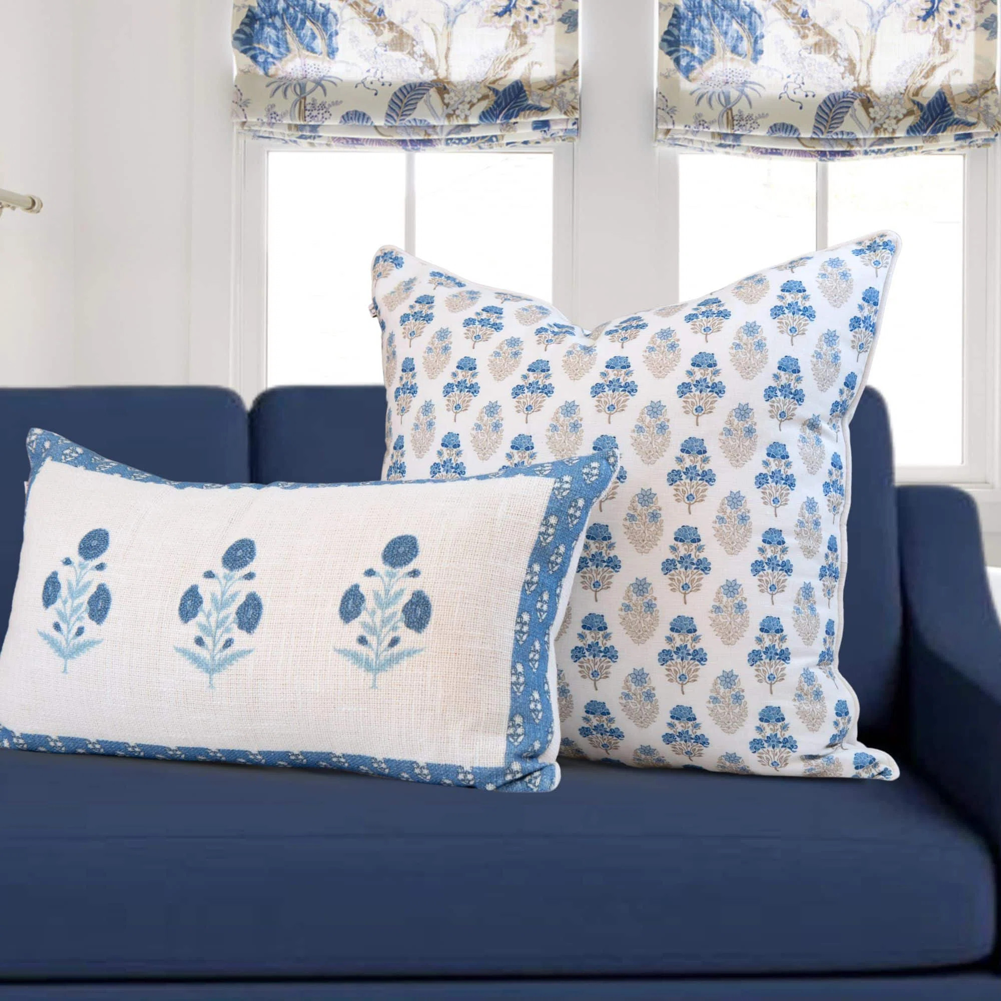Vivienne Mughal Flower Pillow Cover in Blue - 2 Piece Set (Set of 2)ByTajikHome5.0Rated 5 out of ... | Wayfair North America