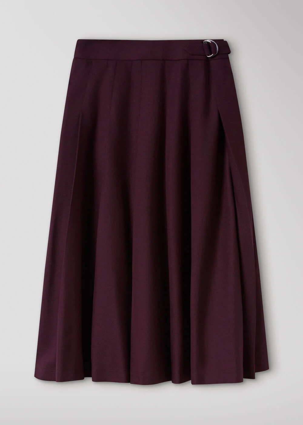 Plum Wool Blend Pleated Kilt Skirt | WHISTLES | Whistles UK | | Whistles