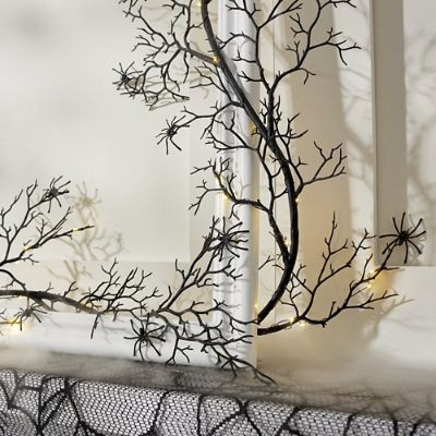 Pre-lit Spider Branch Garland | Grandin Road | Grandin Road