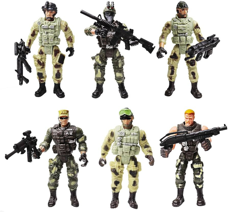 HAPTIME Army Men Action Figures Soldiers Toys with Accessories / SWAT Team Figure Military Playse... | Amazon (US)