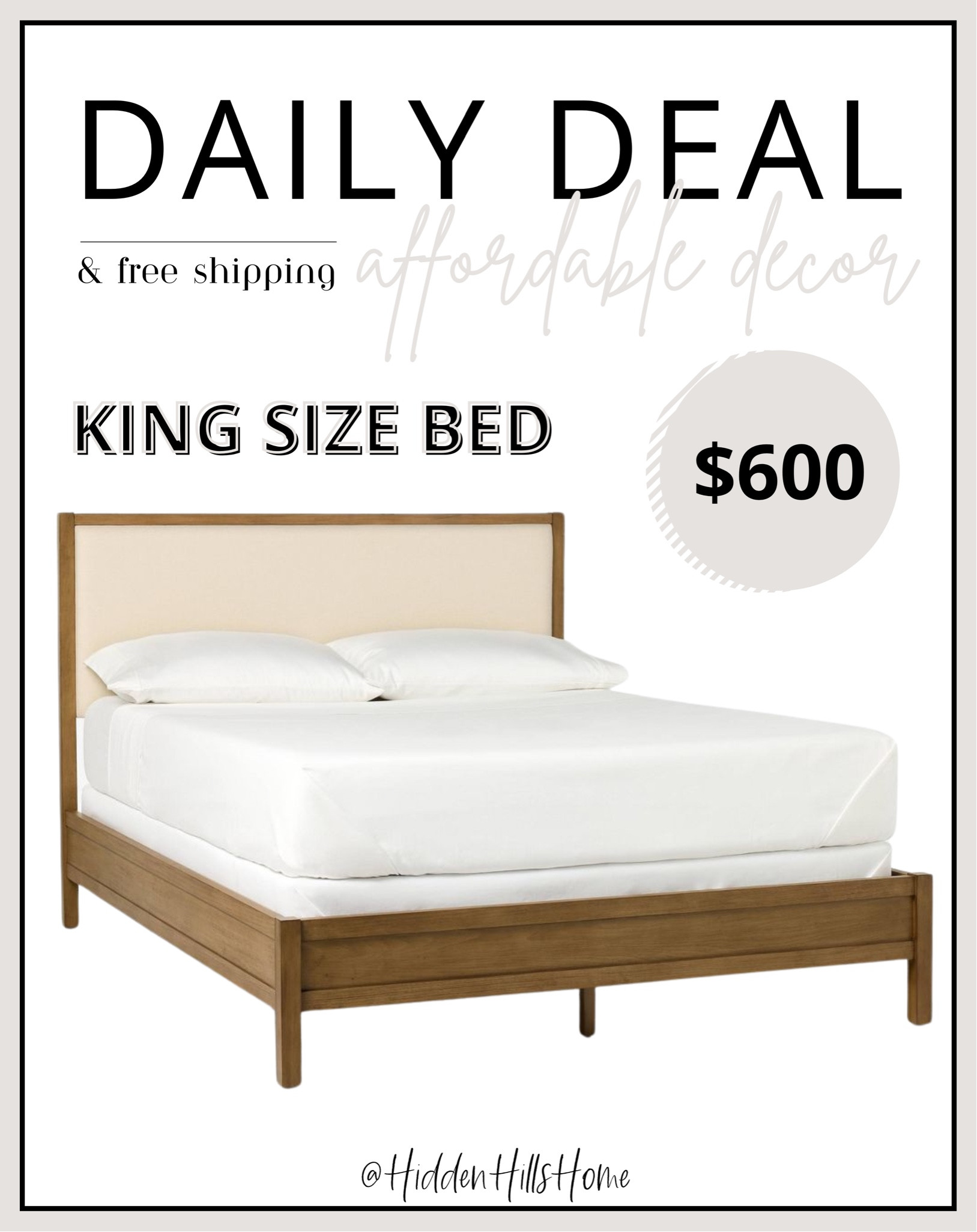 King Size Bed Frame for $600! New studio McGee decor at Target! This would be perfect in a primary bedroom! Bedroom decor, daily deals #bedroom

#LTKHome #LTKStyleTip #LTKSaleAlert