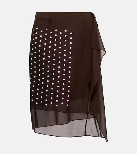 Polka-dot silk-blend midi skirt | Mytheresa (UK)