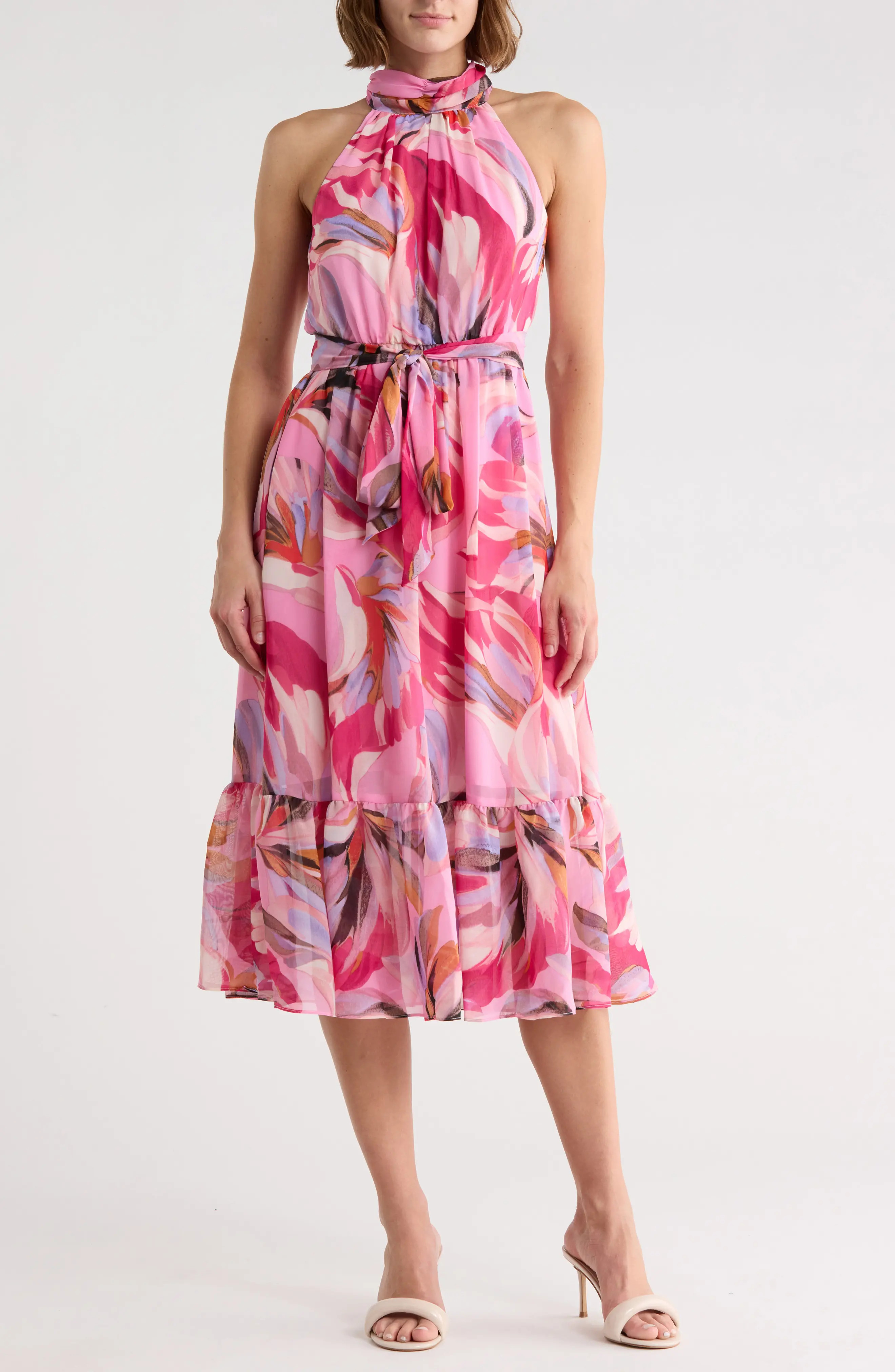 Halter Neck Sleeveless Midi Dress (Women) | Nordstromrack | Nordstrom Rack