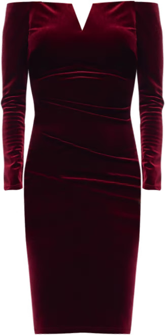 XSCAPE Velvet Off-The-Shoulder Sheath Dress, 2P-22W - Macy's | Macy's