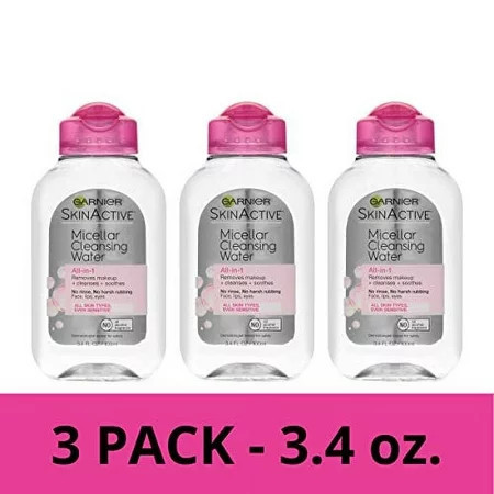 Garnier SkinActive Micellar Cleansing Water For All Skin Types 3.4 fl. oz. 3 Count | Walmart (US)