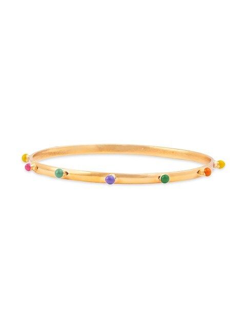 Dots 22K Goldplated & Enamel Bangle Bracelet | Saks Fifth Avenue