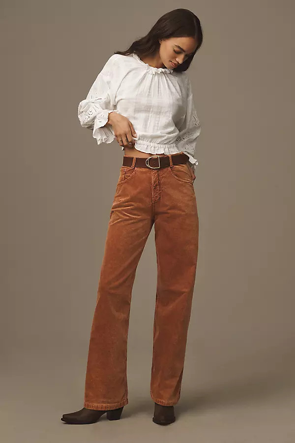 Corduroy Relaxed Wide-Leg Pants | Anthropologie (US)