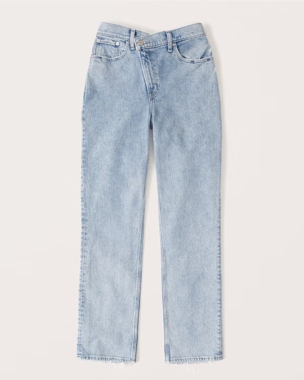 Curve Love 90s Ultra High Rise Straight Jeans | Abercrombie & Fitch (UK)