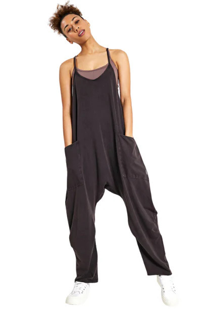 Free People Hot Shot Onesie Washed Black / XS | Aqua B Boutique